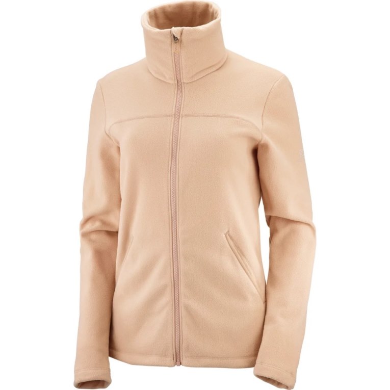 Chaquetas Salomon Essential Cosy Fleece Full Zip Mujer Albaricoque | MX ECZO102